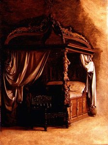 Das königliche Bett von König Christian IV. von Dänemark (1577-1648) von Carl Bloch