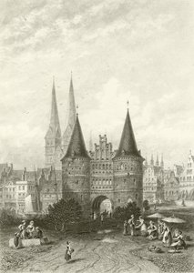 Das Holstentor, Lübeck von Carl Friedrich Heinrich Werner