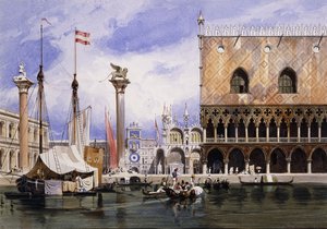 Die Piazzetta di San Marco, Venedig, 1839 von Carl Friedrich Heinrich Werner