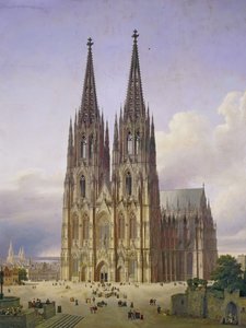 Ideale Ansicht des Kölner Doms, 1834-1836