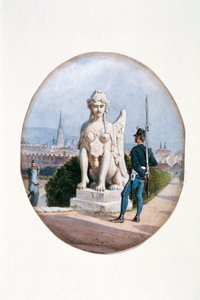 Ein Infanterist als Wachtposten vor dem Oberen Belvedere von Carl Goebel d. J.