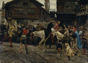 Peder Sunnanvaders und Meister Knuts schändlicher Einzug in Stockholm 1526, 1879