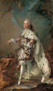 Porträt von Frederik V in Salbungsrobe von Carl Gustaf Pilo