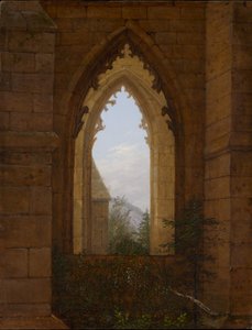 Gotisches Fenster in der Ruine des Klosters Oybin