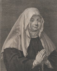 Porträt einer betenden Nonne, ca. 1771 von Carl Guttenberg