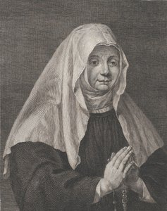 Porträt einer betenden Nonne von Carl Guttenberg