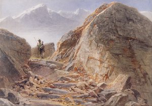 Am Fuße des Watzmanns, Bayerische Alpen, 1857 von Carl Haag