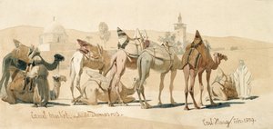 Kamelmarkt außerhalb von Damaskus, 1859 von Carl Haag