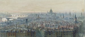 Panorama von London vom Monument aus, Blick nach Westen, 1848