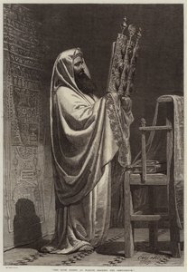 Der Hohepriester in Nablus liest die Tora