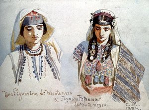 Eine junge Dame aus Montenegro und Frau Petrana aus Montenegro