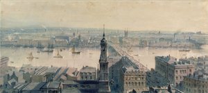 Blick auf London vom Monument nach Süden, 1848