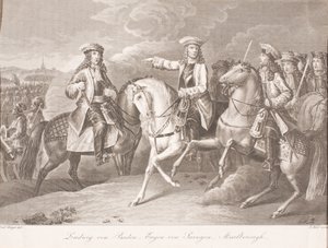 Markgraf Ludwig Wilhelm von Baden-Baden, Prinz Eugen von Savoyen und John Churchill, Herzog von Marlborough