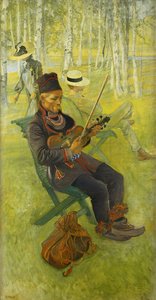 Ein Lappländer; Lapp Spelender Fiol, 1910