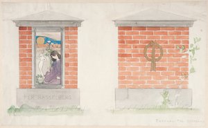 Entwurf für ein Grabmal für Per Hasselberg von Carl Larsson