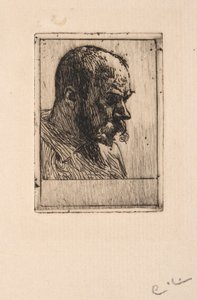 Selbstporträtt in Malerbluse von Carl Larsson