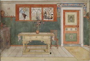 Das Esszimmer. Aus Einem Zuhause (26 Aquarelle) von Carl Larsson