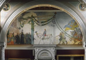 Der Einzug von König Gustav Vasa von Schweden in Stockholm im Jahr 1523, 1908 von Carl Larsson