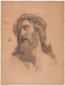 Dornengekröntes Christus-Haupt von Carl Larsson