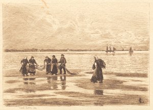 Frauen kämmen Garn von Carl Locher