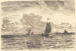 Marine mit Schiffen unter Segel