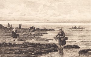 Garnelenfischer in der Bretagne von Carl Locher