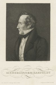 Porträt von Felix Mendelssohn Bartholdy, um 1840