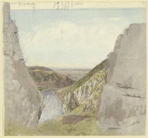 Blick vom Rheingrafenstein ins Nahetal von Carl Morgenstern