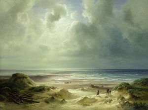 Düne bei Helgoland, ruhiges Meer