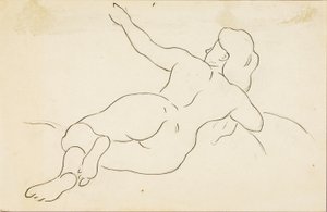 Liegender weiblicher Akt von Carl Newman