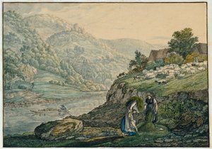 Stolzeneck am Neckar (Blatt 19 aus dem Skizzenbuch der Neckargegend)