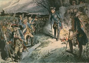 Friedrich der Große (1712-1786) nach der Niederlage in der Schlacht bei Hochkirch 1758 von Carl Rohling