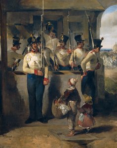 Die Schildwache, in das Gewehr rufend ("Gewehr heraus!")