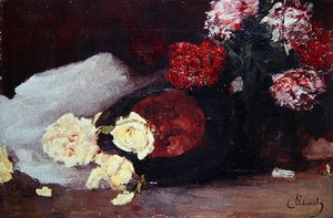 Stillleben mit Teerosen, ca. 1885