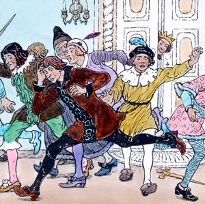 Brüder Grimm - Märchen - Das tapfere Schneiderlein, um 1910 von Carl Simon