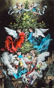 Himmlischer Weihnachtsbaum, Illustration von Fritz Richter, Bilddatum: ca. 1930 von Carl Simon