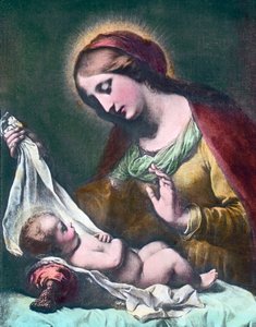Madonna mit Kind, Gemälde (undatiert) von Carlo Dolci, Bilddatum: ca. 1900