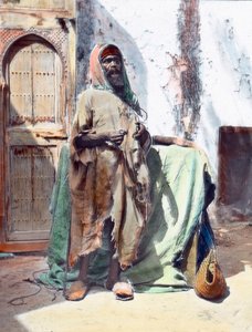 Marokko, blinder Bettler in Tanger, Bilddatum: ca. 1910. Carl Simon Archiv