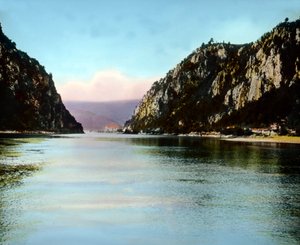 Rumänien, die Eisernen Tore, eine Schlucht am Donaufluss, Bilddatum: ca. 1920
