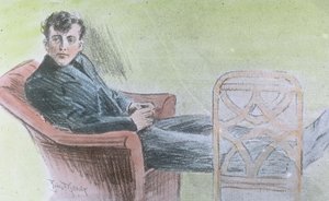 Die Jungfernfahrt der Titanic 1912, wahrscheinlich eine Illustration von Harold Bride, einem der Funker der Titanic, handkolorierte Glasplatte