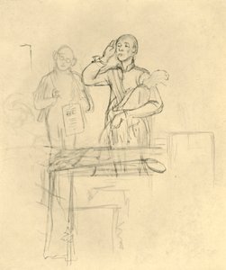 Die Meldung, Mitte-Ende 19. Jahrhundert, ca. 1924 von Carl Spitzweg