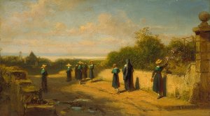 Mädchenpensionat auf dem Spaziergang