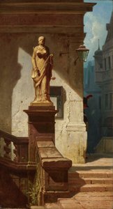 Das Auge des Gesetzes Justitia, 1857 von Carl Spitzweg
