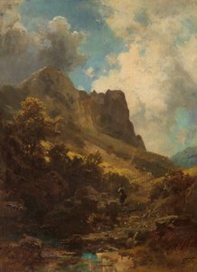 Tal Canyon mit einer Milchmagd, ca. 1875
