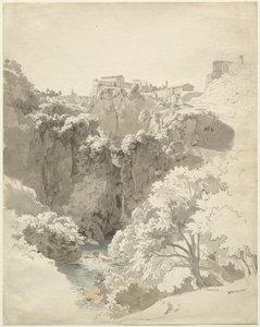 Tivoli und der Tempel der Sibylle über der Aniene-Schlucht