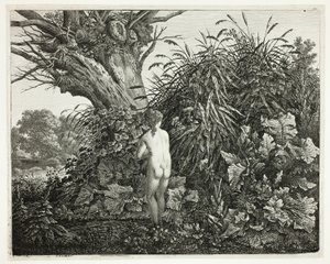 Nymphe in einem sumpfigen Wald von Carl Wilhelm Kolbe, the elder