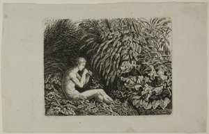 Jüngling spielt Panflöte von Carl Wilhelm Kolbe, the elder