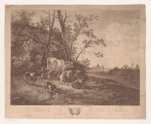 Landschaft mit Vieh