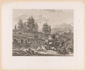 Weinlese in einer Landschaft