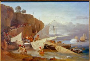 Griechische Seeräuber auf der Flucht